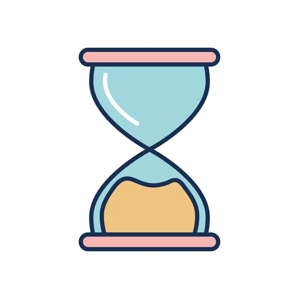 Classic hourglass icon, line fill style — Stock Vector