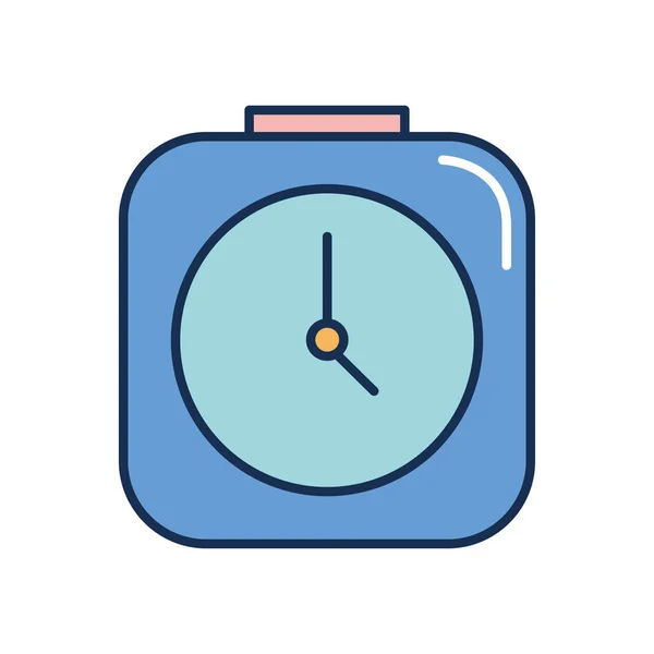 Väckarklocka ikon bild, linje fylla stil — Stock vektor