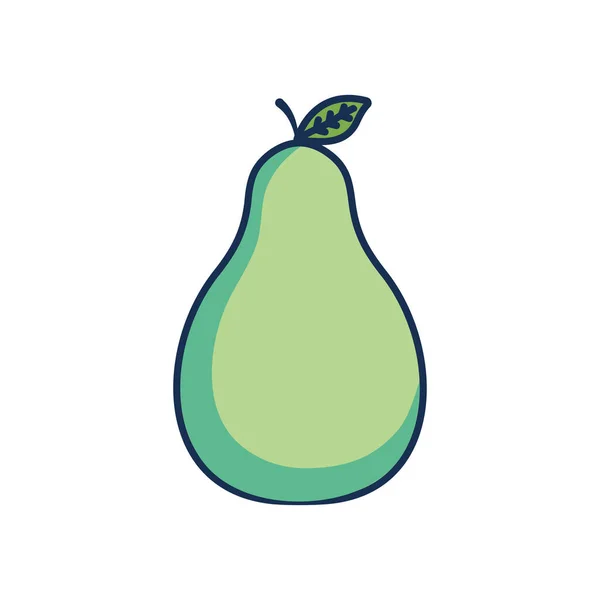 Icono de fruta de pera, estilo de relleno de línea — Vector de stock
