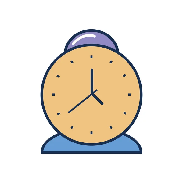 Ícone de relógio de alarme de mesa, estilo de preenchimento de linha — Vetor de Stock
