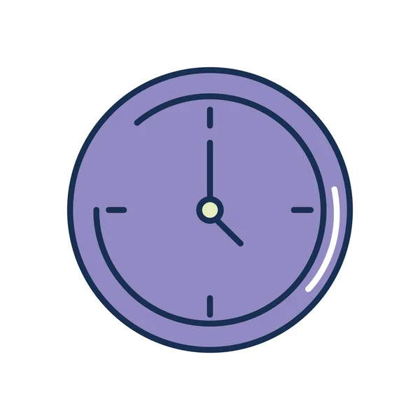 Klasická ikona nástěnných hodin, styl výplně řádku — Stockový vektor