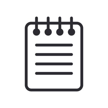 Not defteri çizgisi biçim vektör tasarımı