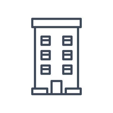 Pencere satırı biçim vektör tasarımlı şehir binası