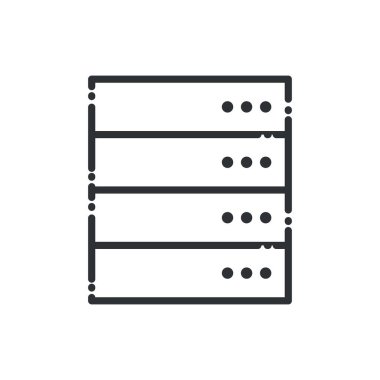 Web sunucu satırı biçim vektör tasarımı