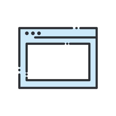 websitesi sayfa satırı ve biçim ikonu vektör tasarımını doldur