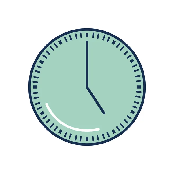 Ρολόι αναλογικό εικονίδιο, γραμμή στυλ πλήρωσης — Διανυσματικό Αρχείο
