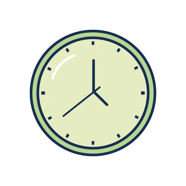 Icono de reloj de pared, estilo de relleno de línea — Vector de stock