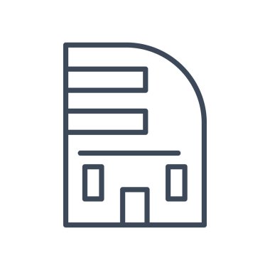 Pencere satırı biçim vektör tasarımlı şehir binası