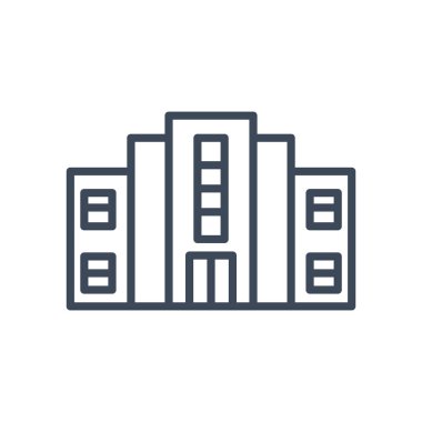 Pencere satırı biçim vektör tasarımlı şehir binası