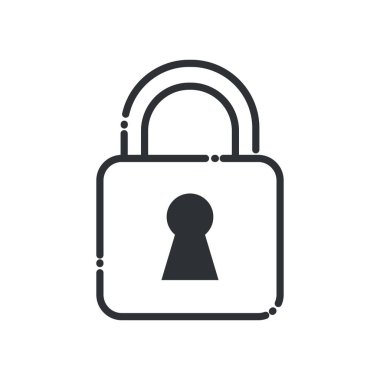 asma kilit çizgisi biçim vektör tasarımı