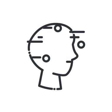 Avatar başlık biçimi ikon vektör tasarımı