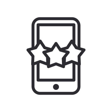 akıllı telefon üç yıldızlı çizgi biçimi vektör tasarımı