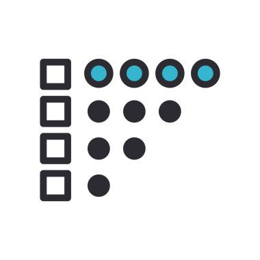 Puan çizgisi ve biçim vektör tasarımı içeren seçenekler listesi