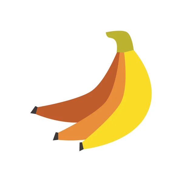 Bananen Obst flachen Stil Ikone Vektor-Design — Stockvektor