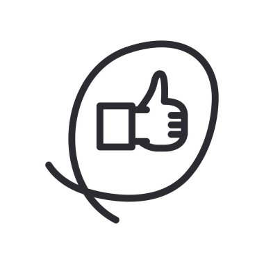 El çizgisi biçim vektör tasarımlı jest gibi