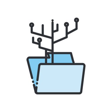 devre çizgisi olan dosya ve biçim simgesi vektör tasarımını doldur