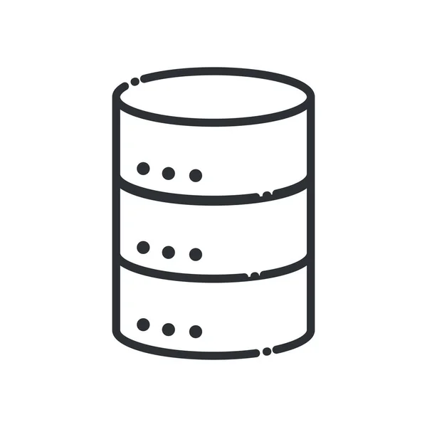 Web hosting lijn stijl pictogram vector ontwerp — Stockvector