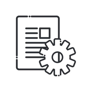 Dişli satırı biçim vektör tasarımına sahip belge