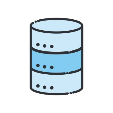 Web sunucu satırı ve biçim ikonu vektör tasarımını doldur