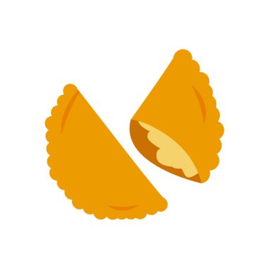 Brezilya köftesi düz biçim ikon vektör tasarımı