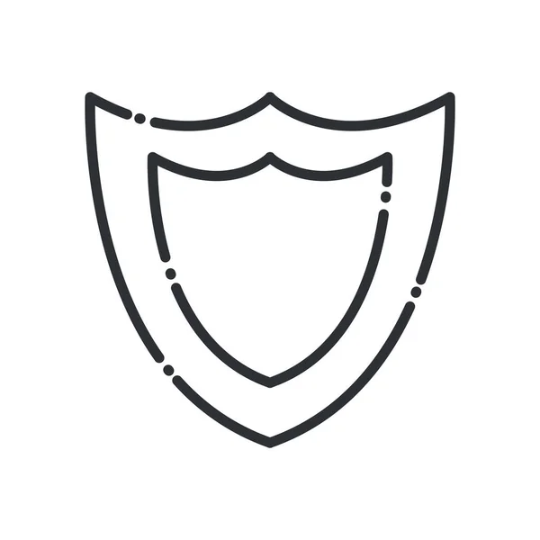 Shield Line Stil Icon Vektor Design — Stockvektor