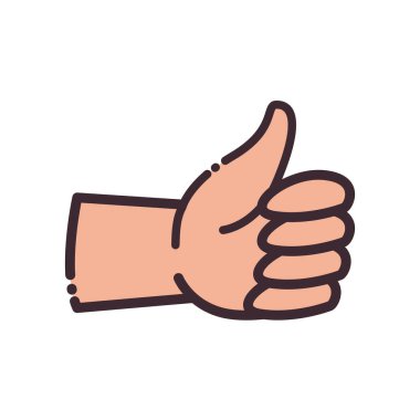 El çizgisi ve biçim ikonu vektör tasarımı gibi jestler