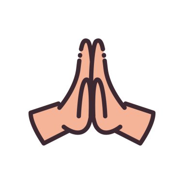 El çizgisi ve biçim ikonu vektör tasarımı ile jest