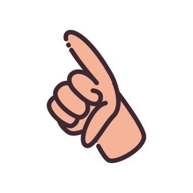 El çizgisi ve biçim ikonu vektör tasarımı ile işaret işareti