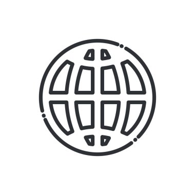 Küresel küre çizgisi biçim vektör tasarımı