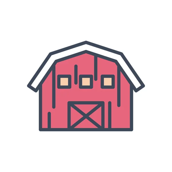 Farmlinie und Füllstil-Icon-Vektor-Design — Stockvektor