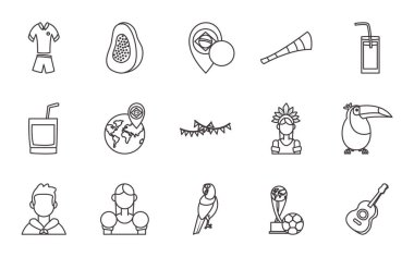 Brezilya satır biçim simgesi vektör dizaynı