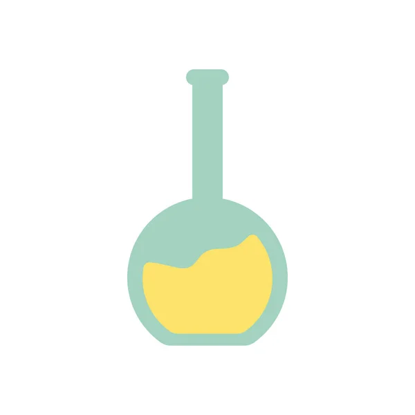 Στρογγυλό χημικό εικονίδιο φιάλης, επίπεδου τύπου — Διανυσματικό Αρχείο