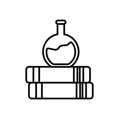 Kimyasal matara kitap simgesi, satır biçimi