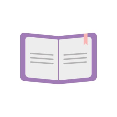 açık kitap simgesi, düz biçim