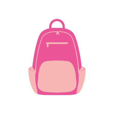 okul sırt çantası simgesi, düz stil