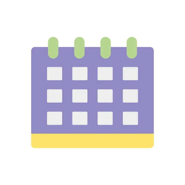 Icono de planificador de calendario, estilo plano — Archivo Imágenes Vectoriales