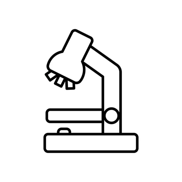 Icona strumento microscopio, stile linea — Vettoriale Stock