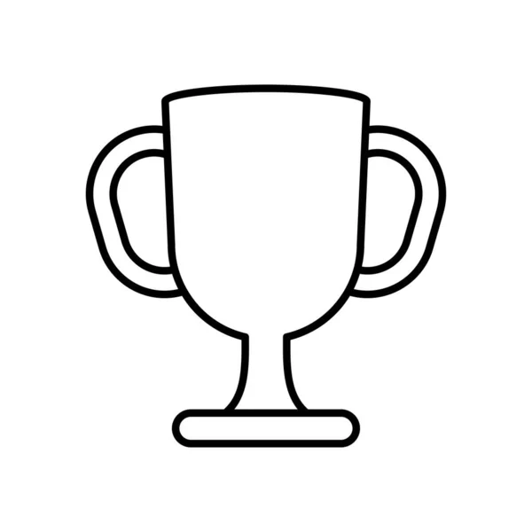 Trophy cup icon, line style — Stock Vector