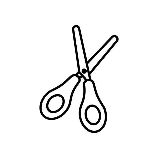 Schere Werkzeug Symbol, Linie Stil — Stockvektor