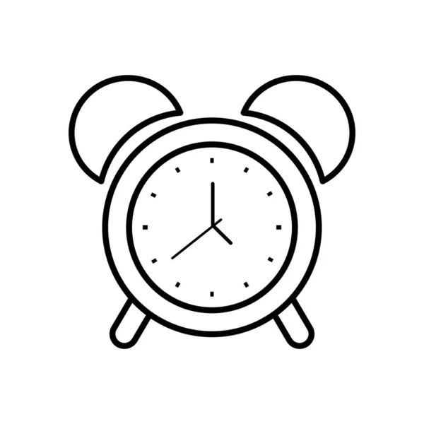 Alarm clock icon, line style — Stock Vector
