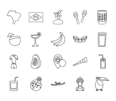 Brezilya satır biçim simgesi vektör dizaynı