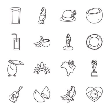 Brezilya satır biçim simgesi vektör dizaynı