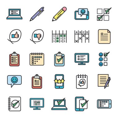 Sorgu satırı ve biçim simgesi set vektör tasarımı