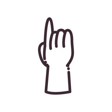 El çizgisi biçim vektör tasarımlı bir jest