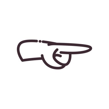 El çizgisi biçim vektör tasarımı ile işaret işareti