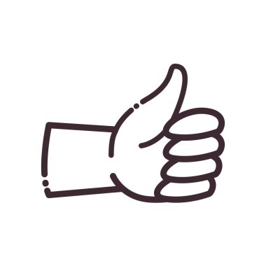 El çizgisi biçim vektör tasarımlı jest gibi