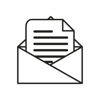 Zarf iletisi çizgisi biçim vektör tasarımı