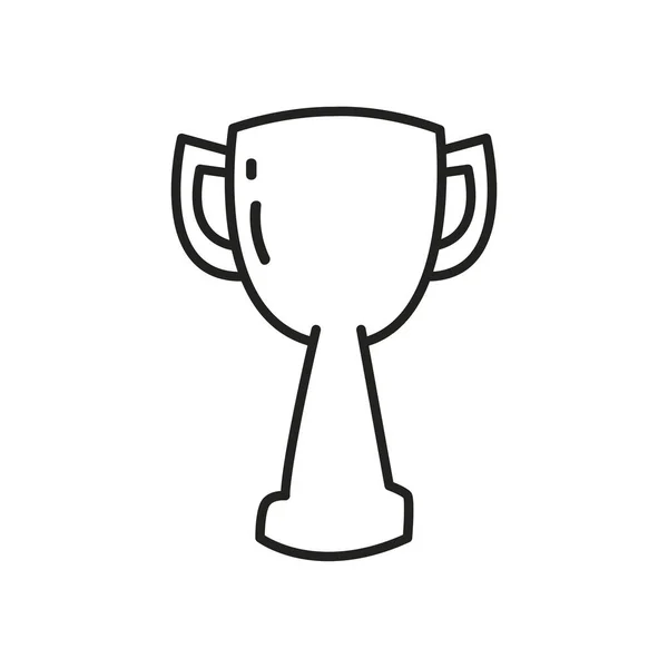 Design de vetor ícone de estilo de linha de troféu — Vetor de Stock
