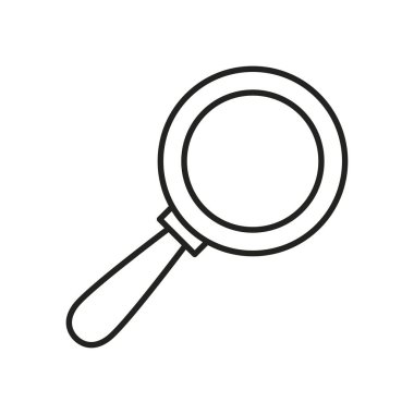 İzole edilmiş lupe çizgisi biçim vektör tasarımı