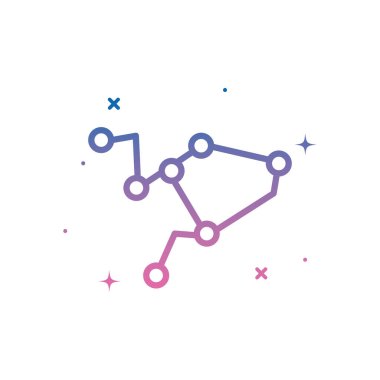 yıldız takımyıldızı gradyan biçim vektör tasarımı